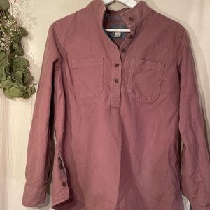PINK PULLOVER FLANNEL - medium - L.L.Bean